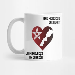 one moroccan one heart Proud Morocco Flag Gift Moroccan Lovers For Men's Women's Mug